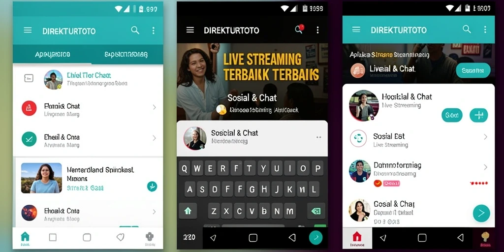 Antarmuka aplikasi DIREKTURTOTO untuk Live Streaming yang menarik dan interaktif.