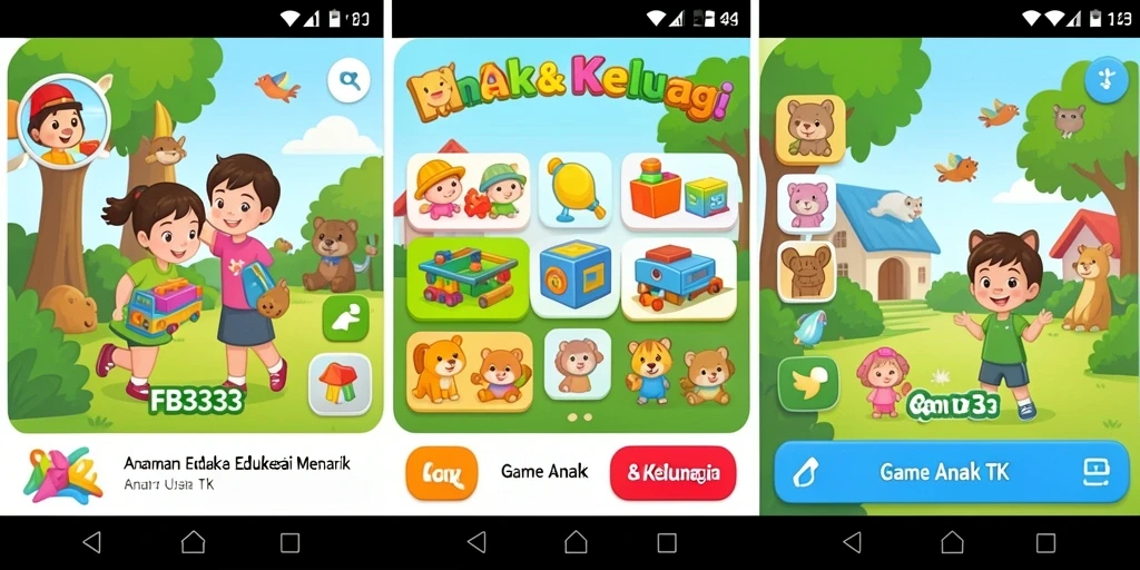 Tampilan antarmuka FB333 yang ceria dan interaktif.