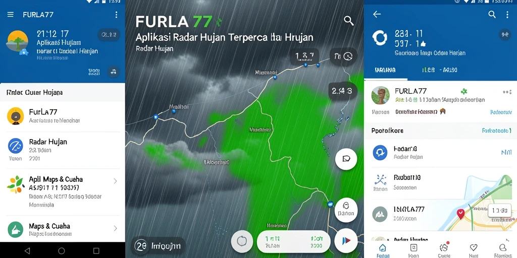 Antarmuka FURLA77 yang menampilkan Radar Hujan secara real-time.