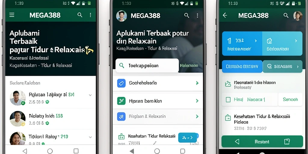 Antarmuka MEGA388 yang ramah pengguna untuk relaksasi dan tidur.
