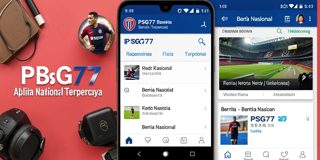 Antarmuka aplikasi PSG77 menampilkan berita nasional terkini.
