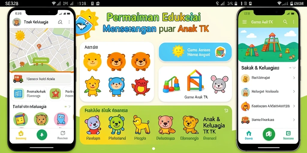 Antarmuka SE328 yang ceria dan menarik bagi anak-anak.